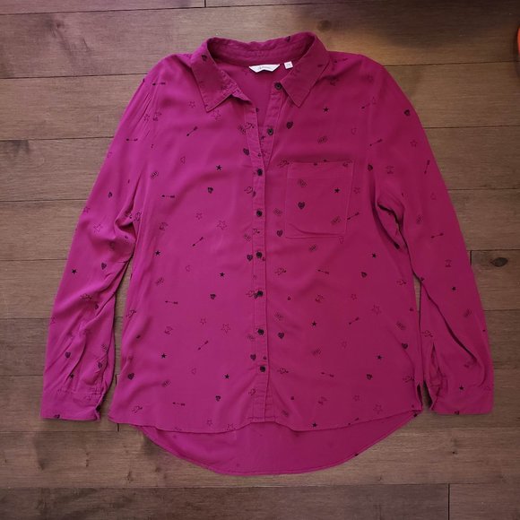 Reitman button up pink blouse - Picture 3 of 6